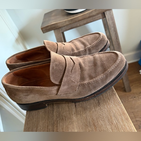 Sid Mashburn Handsewn Penny Loafer size 10 tan suede